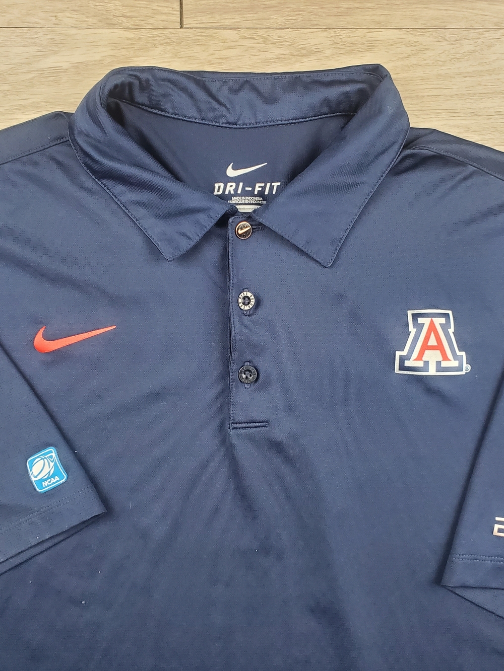 Nike Dri-FIT Arizona Wildcats NCAA Basketball Elite Polo Shirt Men's XL Navy
